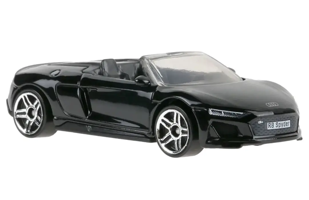 Foto da miniatura Hot Wheels 2019 Audi R8 Spyder na cor Preto